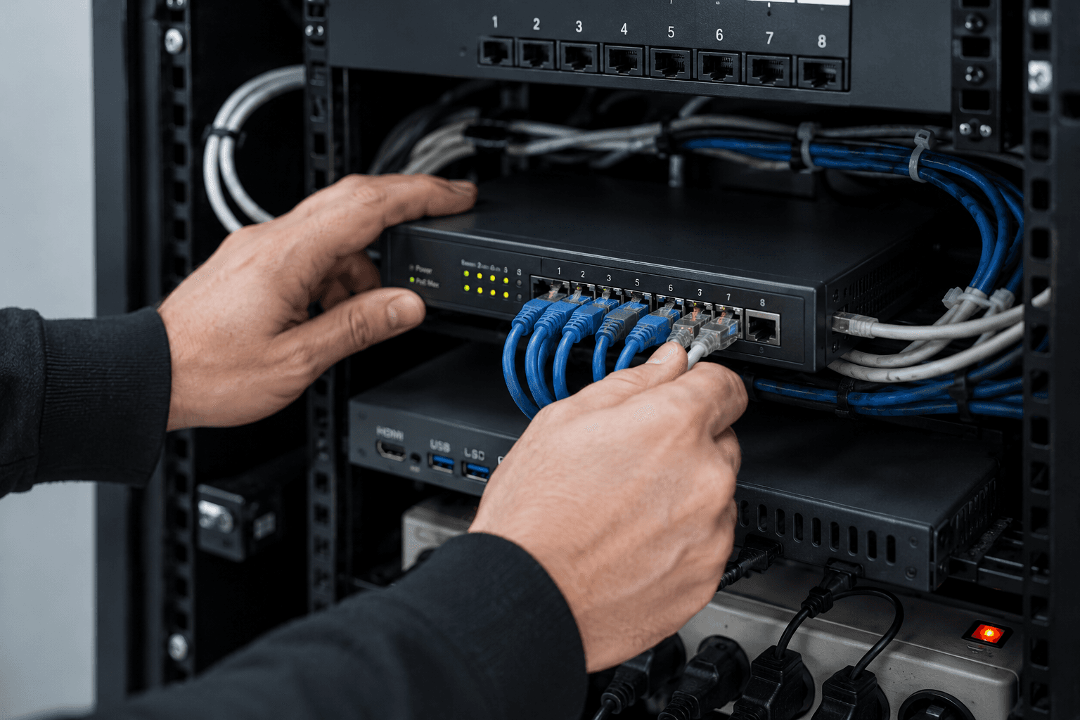 Working on a small office computer network