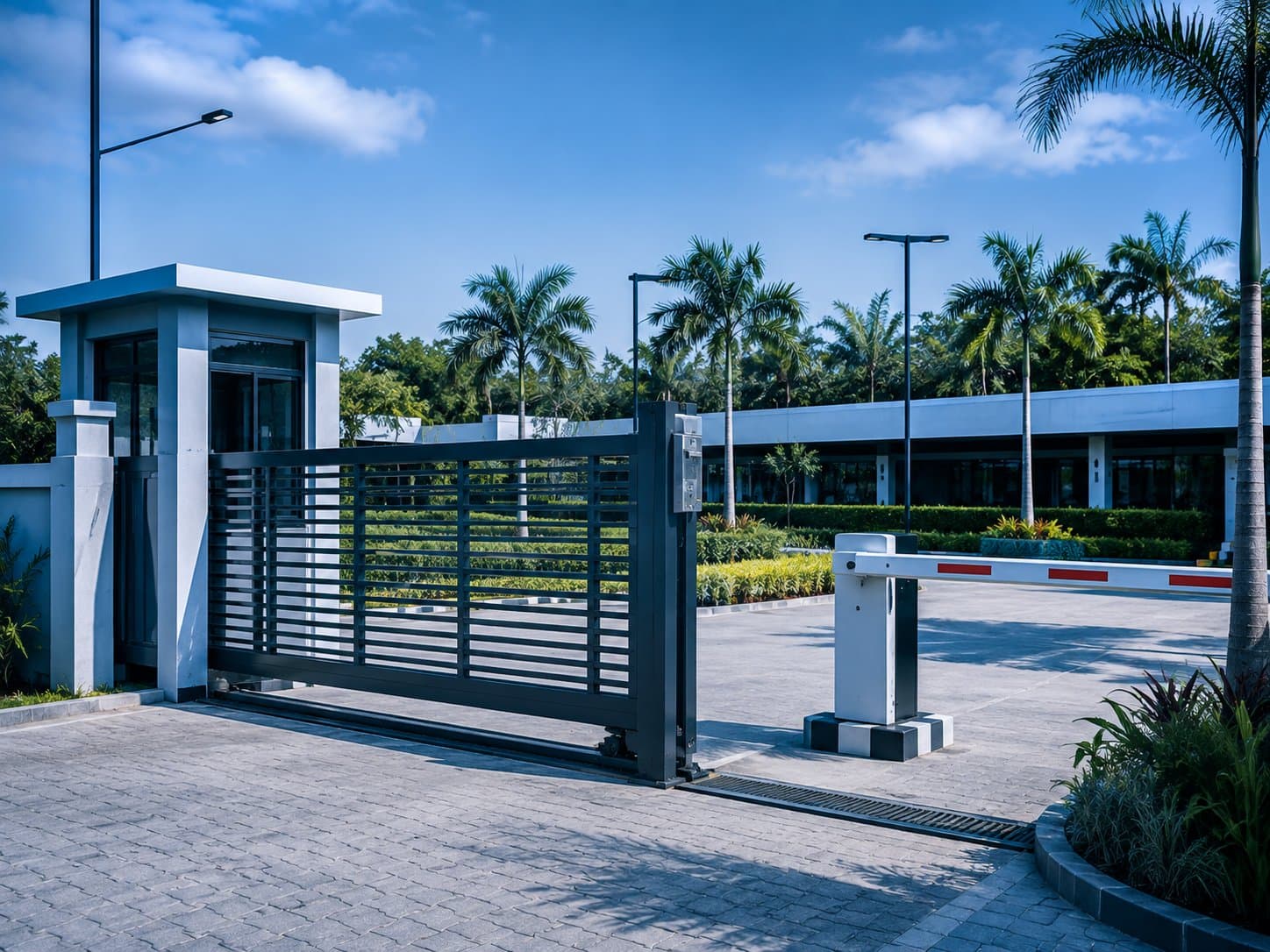 Automatic gate and boom barrier entrance automation
