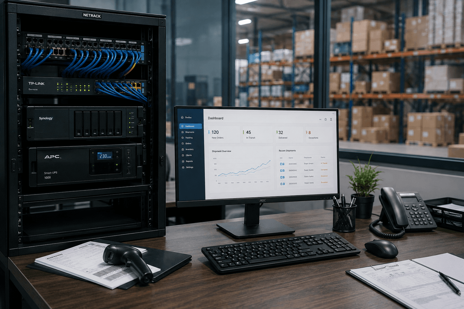 Network equipment connecting branch locations